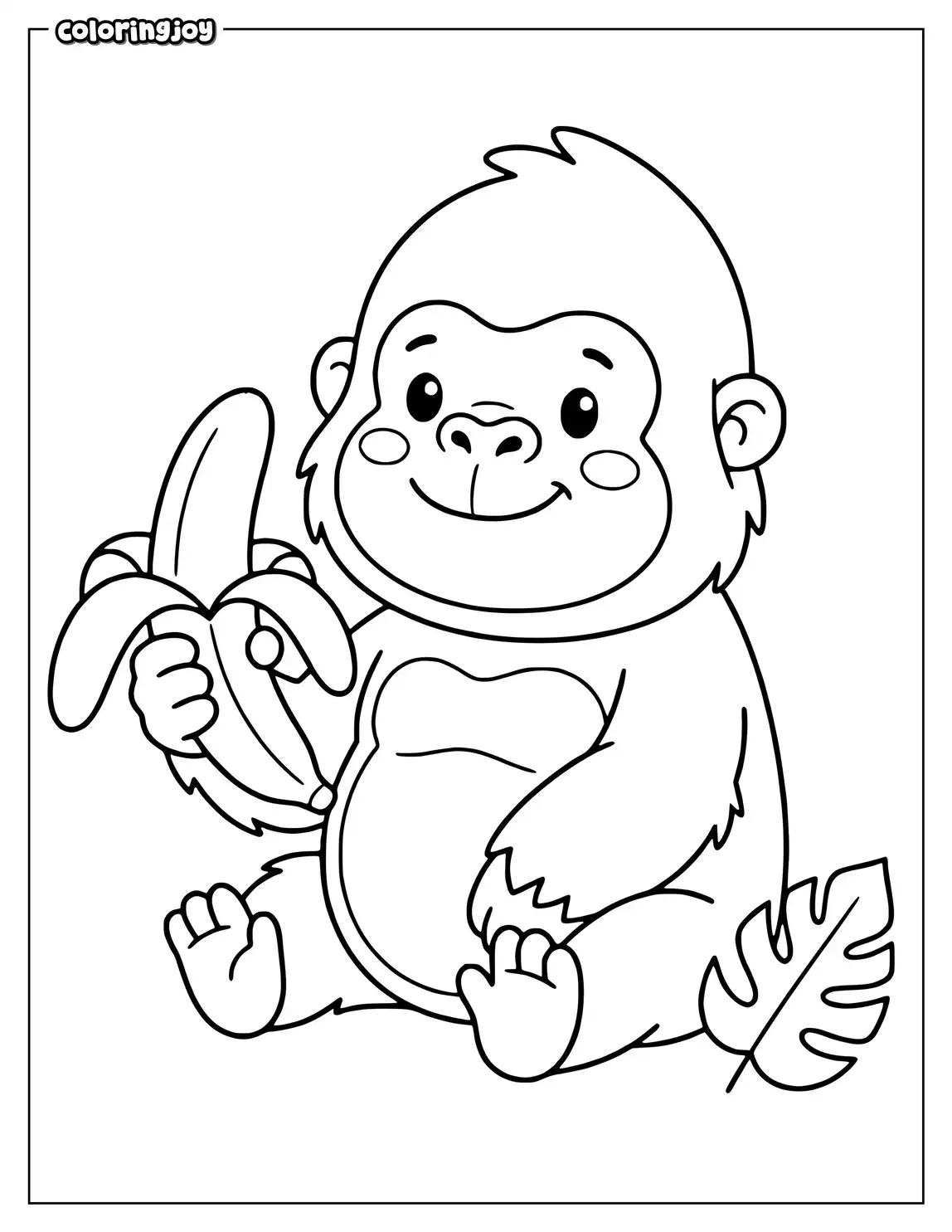 Cute King Kong Enjoying His Giant Banana
