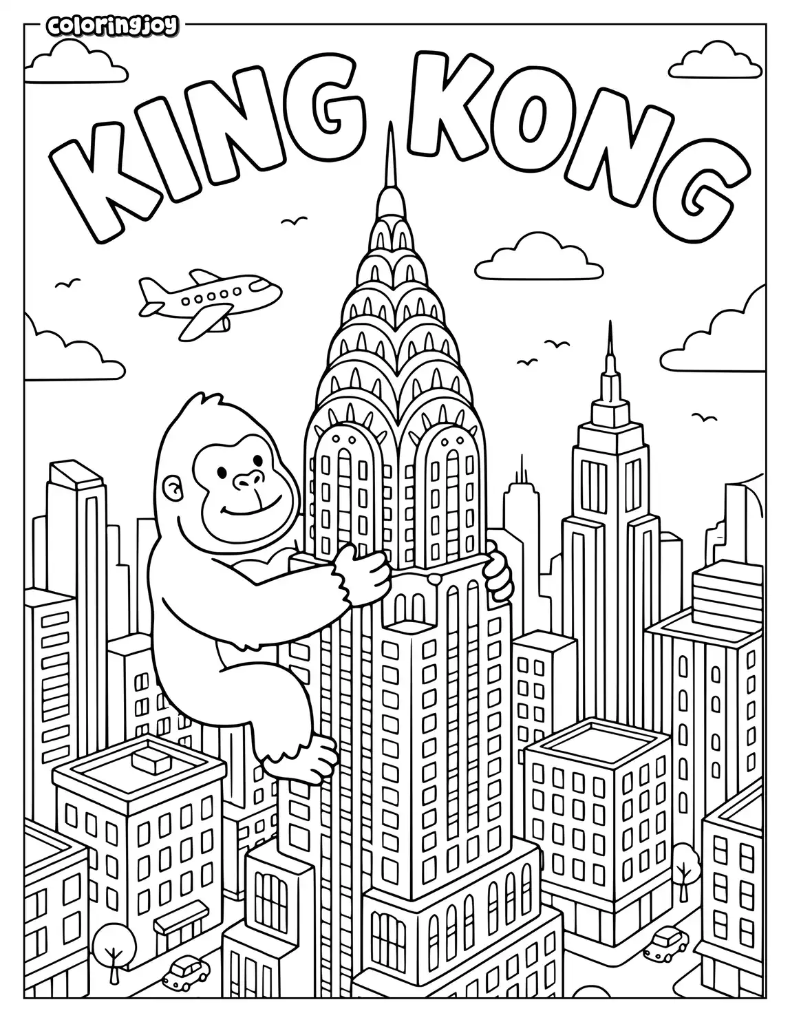King Kong Climbs a Tower Above the City