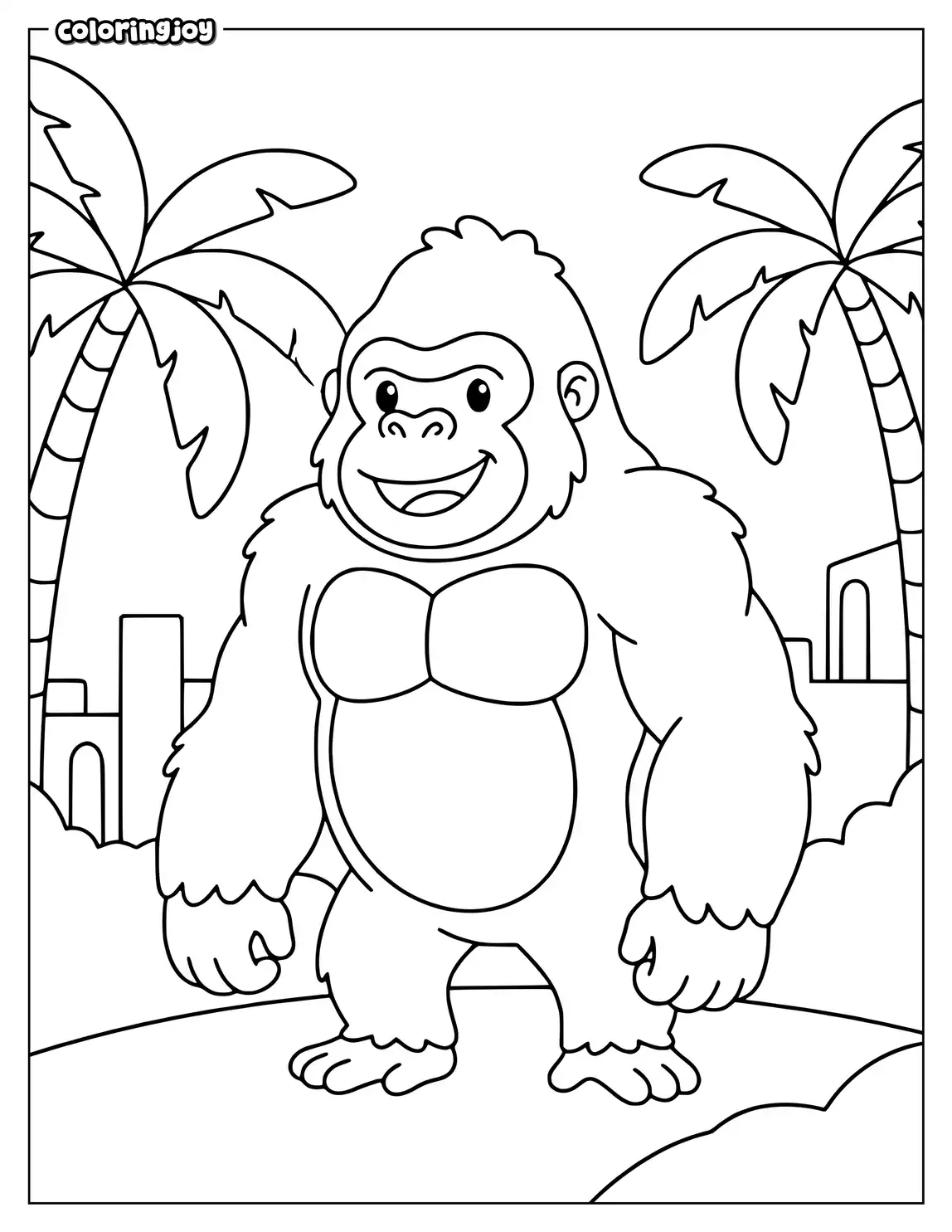 Print This King Kong Coloring Page for a Fun Activity