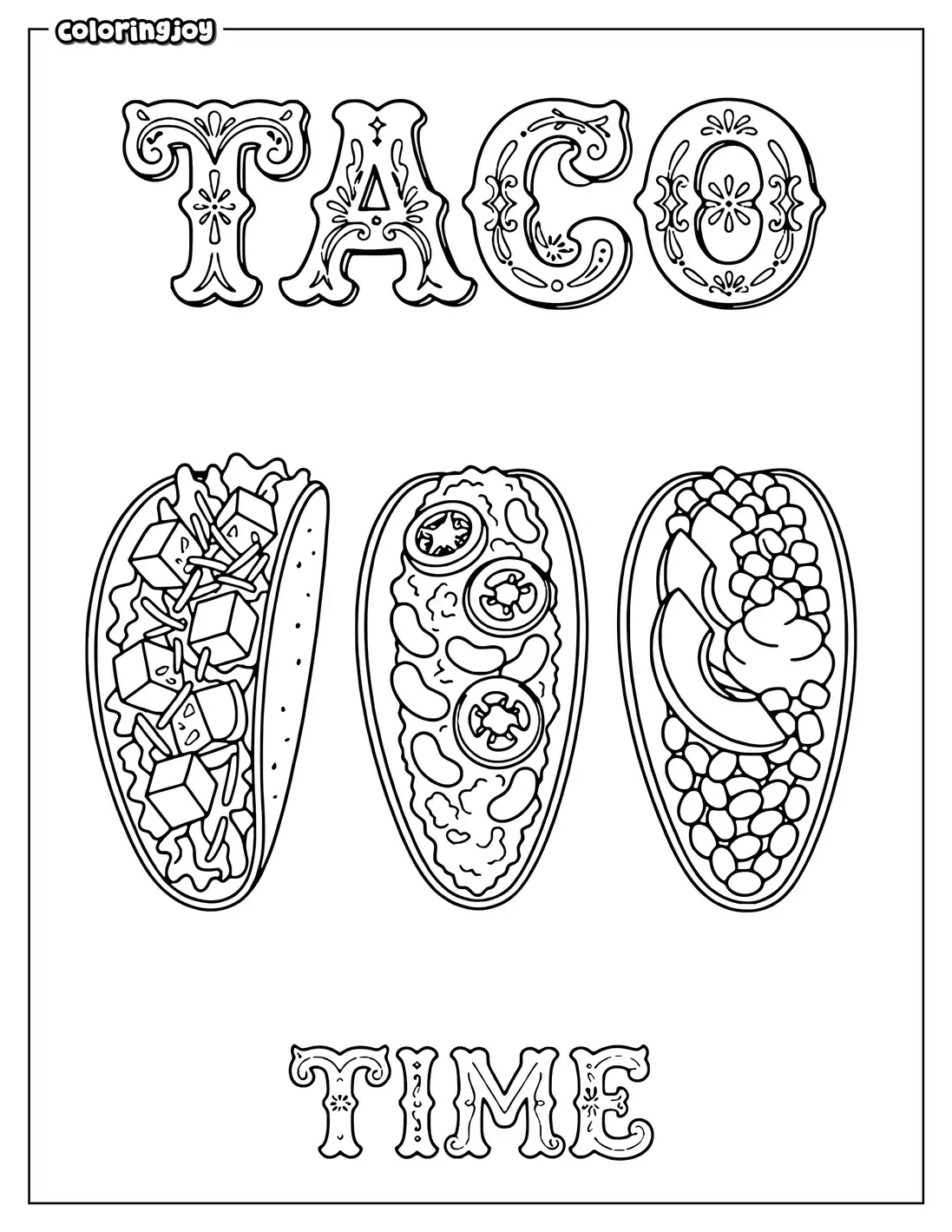 Three Tacos Printable