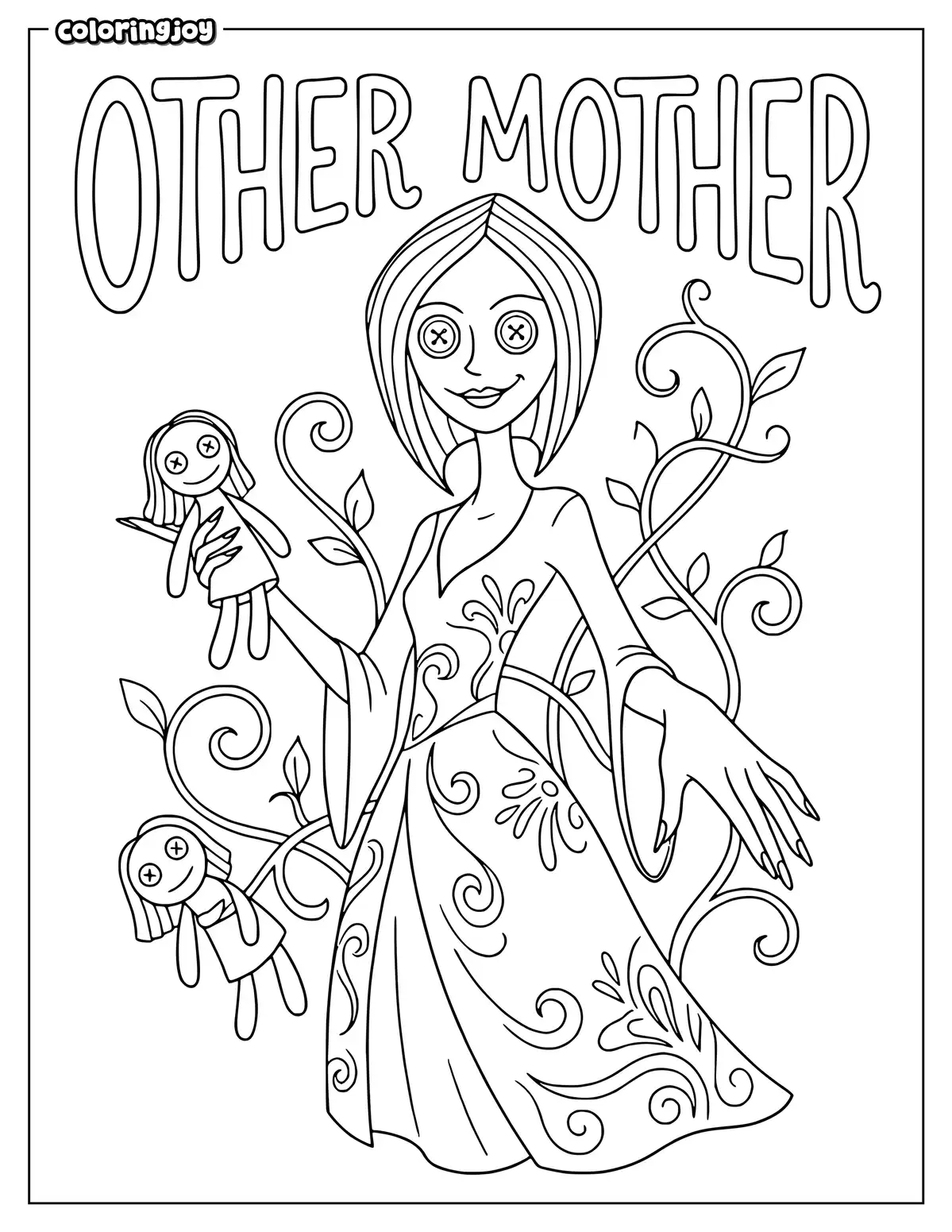The Other Mother reaches toward you with a creepy smile.