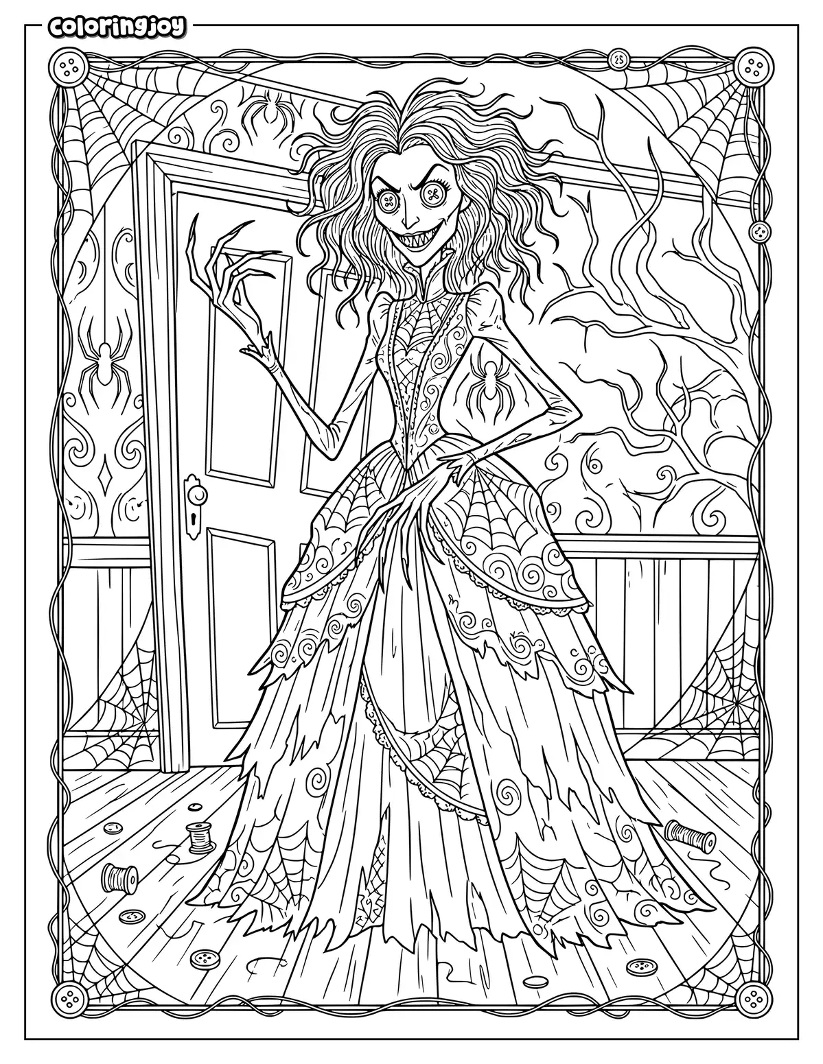 The Other Mother Coraline Coloring Page