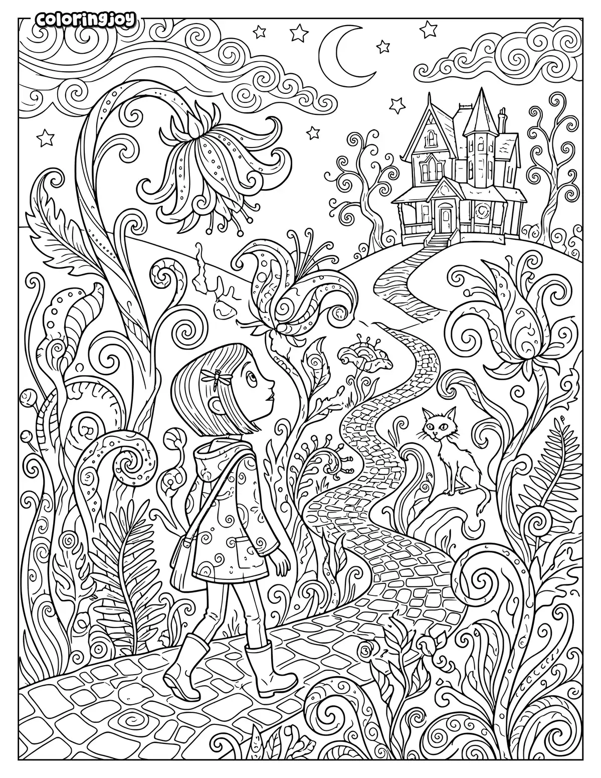 The Other World Coraline Coloring Page