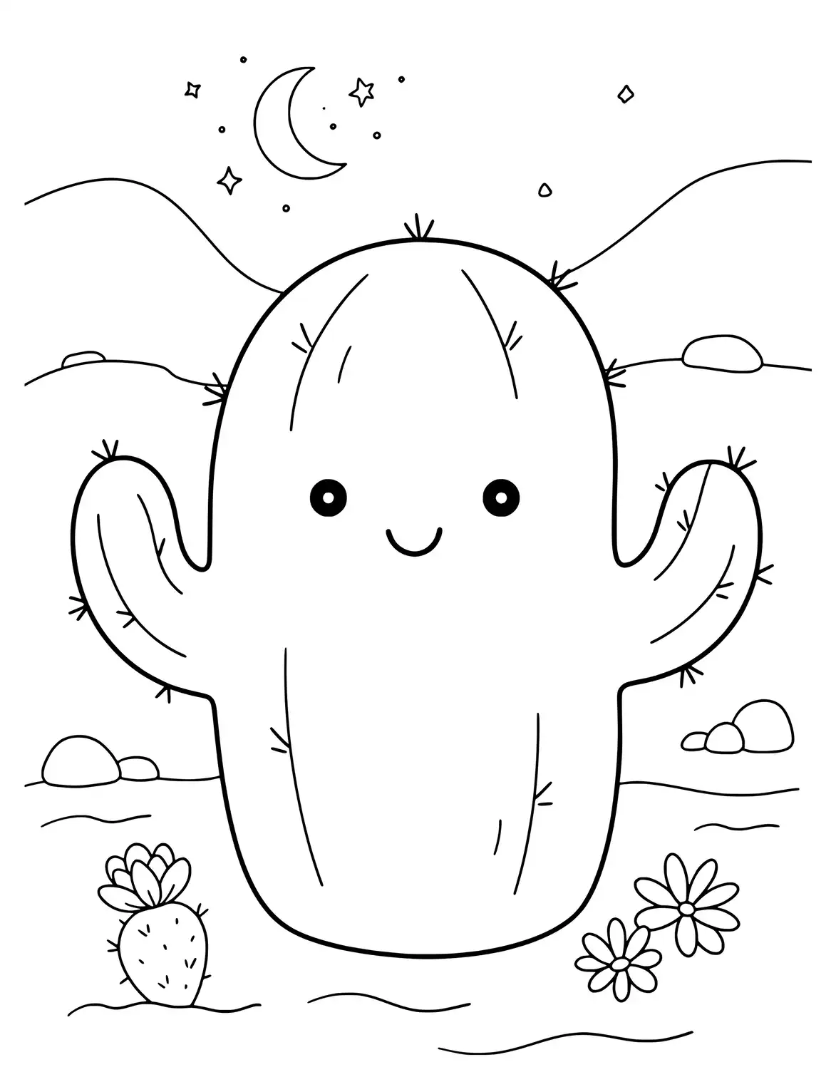 Happy cactus characters having a party.