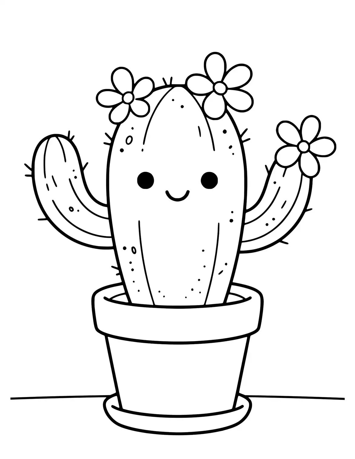 Charming cactus in a decorative pot.