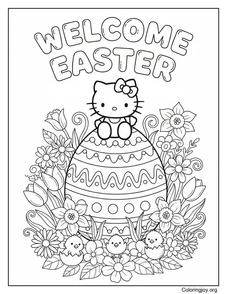 Hello Kitty Giant Egg Welcome Easter
